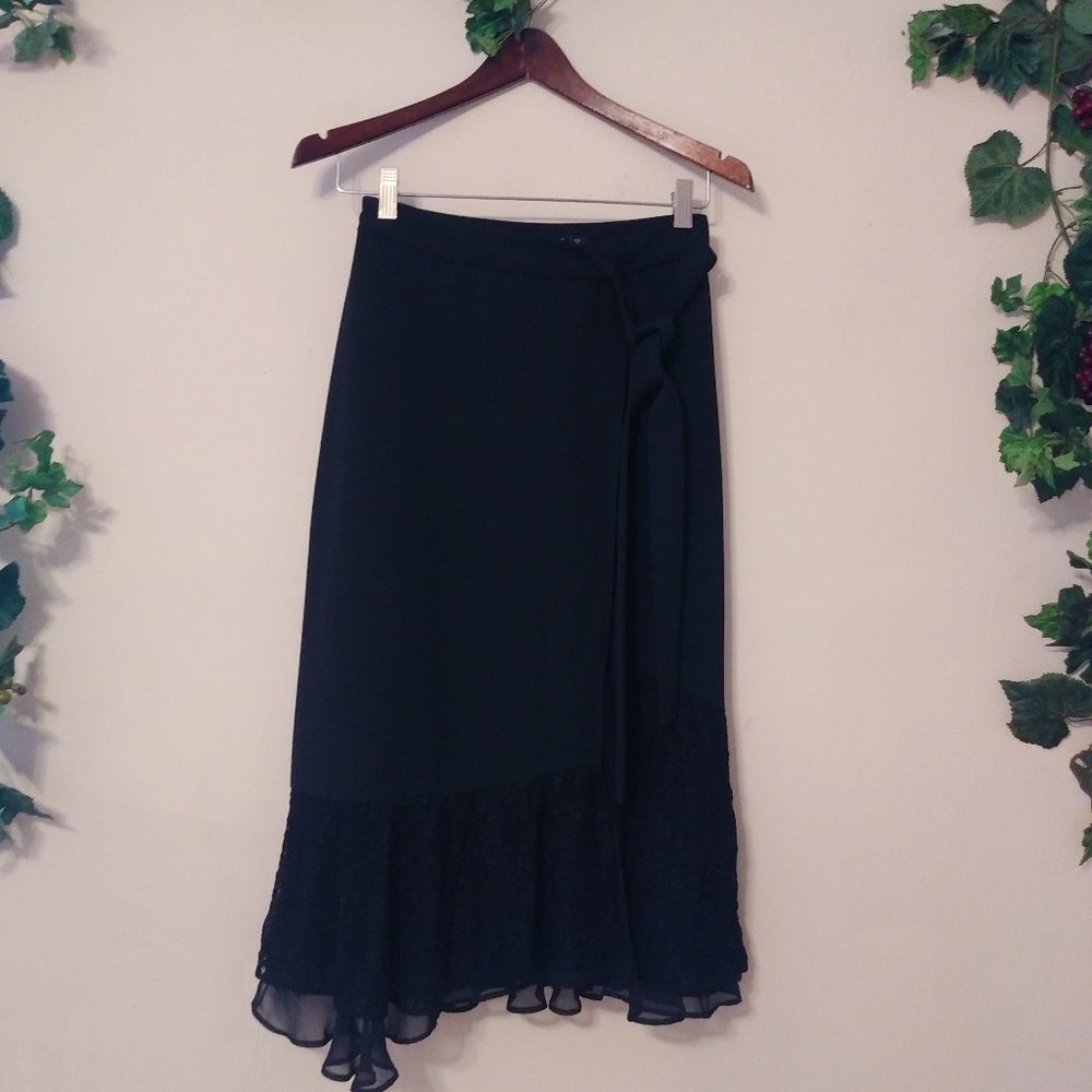Zara Basic Collection Wrap Up Asymmetrical Skirt - image 3
